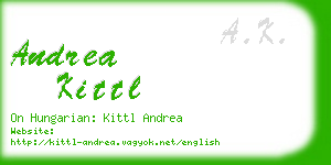 andrea kittl business card